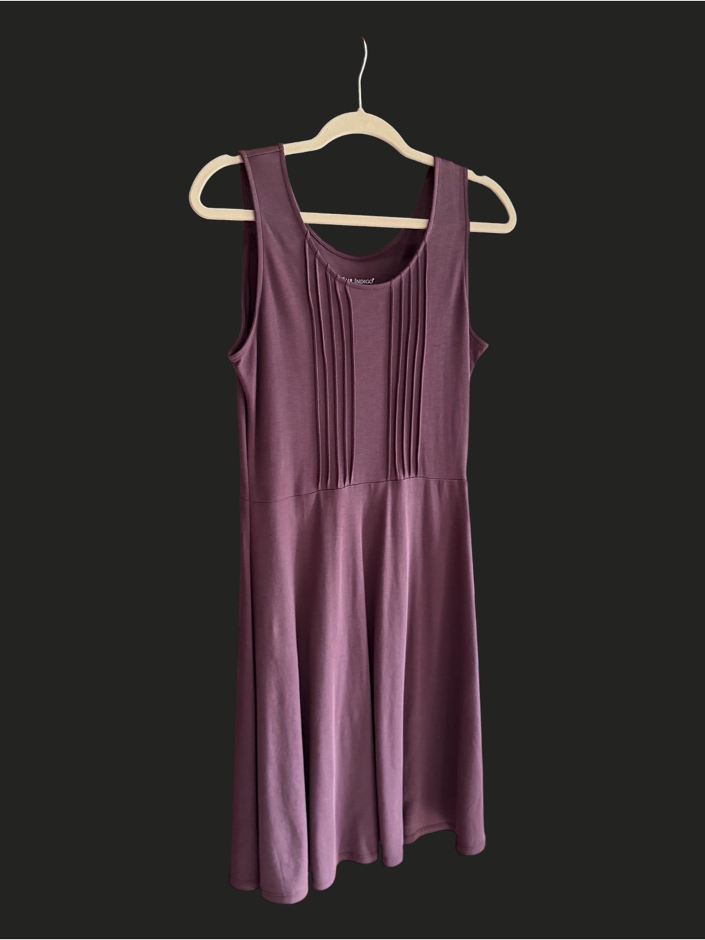 Fair Indigo Organic Pima Cotton Dress Plum Eggplant Purple S — image 5 of 8